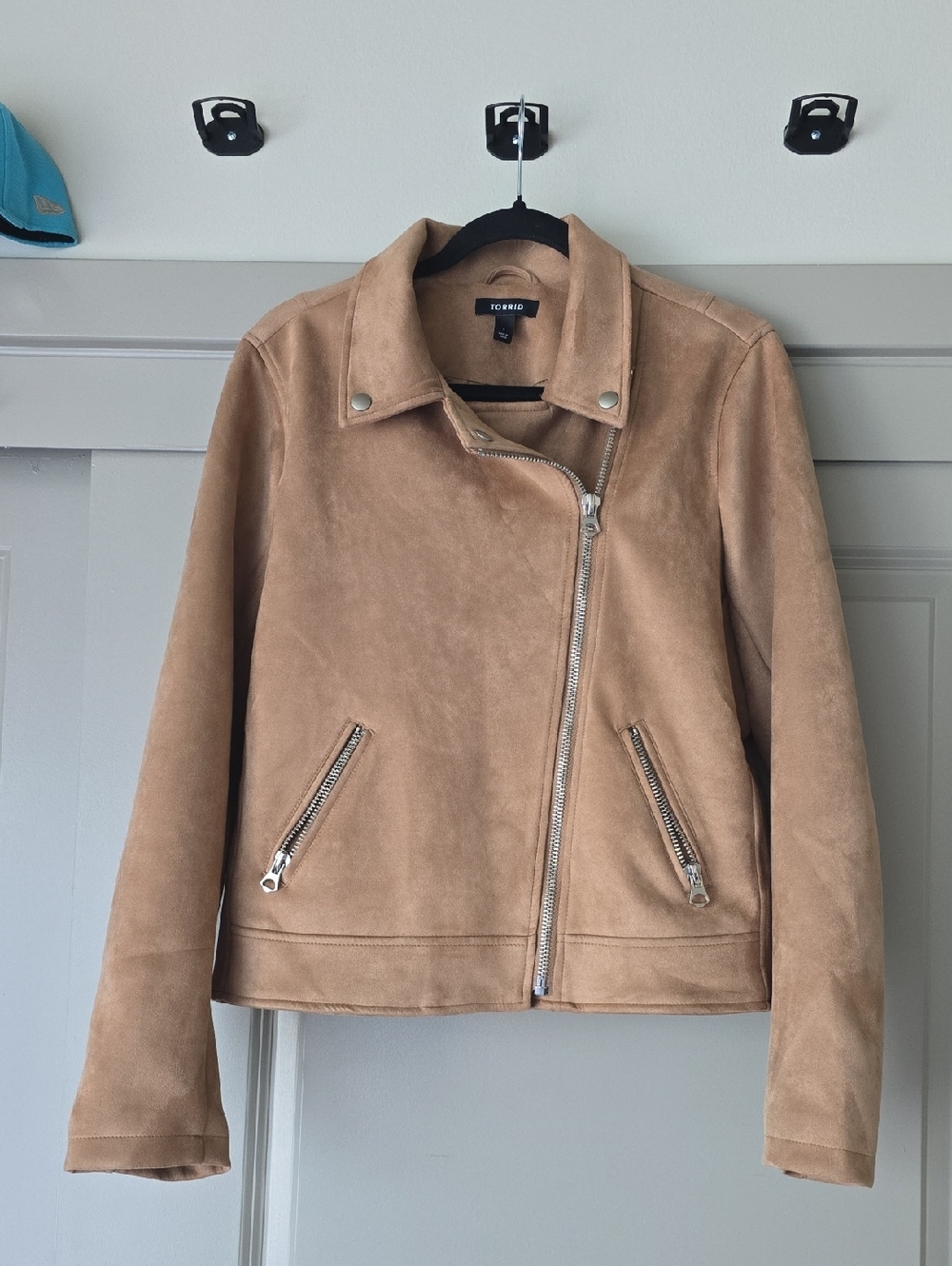torrid Tan Suede-Look Bomber Jacket